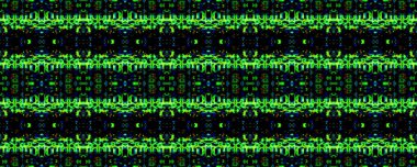 Eğlenceli Dikdörtgen İkat Uyumu. Turkuaz ve siyah Etnik Kusursuz Desen. Suluboya Etnik Tasarım. Boya fırçası Python arka planı. Sembol geometrik mayo deseni. Yılan Derisi Rastgele Doku.