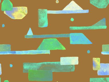 Bauhaus Kusursuz Düzen. Suluboya Geometrik Yeşil Teal Çizgileri Tasarımı. Sanat Organik Geo Arkaplanı. Büyük Modern Asgari Baskı. Moda Eğlencesi Soyut Boyası Suluboya Renk Çizgileri.