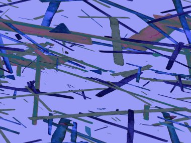 Bauhaus Kusursuz Düzen. Suluboya Geometrik İndigo, Mavi Çizgiler Tasarımı. Sanat Organik Geo Arkaplanı. Büyük Modern Asgari Baskı. Moda Eğlencesi Soyut Boyası Suluboya Renk Çizgileri.