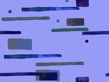 Bauhaus Kusursuz Düzen. Suluboya Geometrik İndigo, Mavi Çizgiler Tasarımı. Sanat Organik Geo Arkaplanı. Büyük Modern Asgari Baskı. Moda Eğlencesi Soyut Boyası Suluboya Renk Çizgileri.