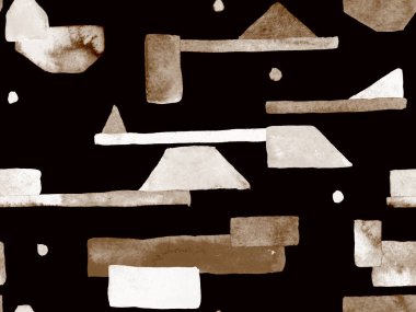 Bauhaus Kusursuz Düzen. Suluboya Geometrik Siyah ve Beyaz Çizgiler Tasarımı. Sanat Organik Geo Arkaplanı. Büyük Modern Asgari Baskı. Moda Eğlencesi Soyut Boyası Suluboya Renk Çizgileri.