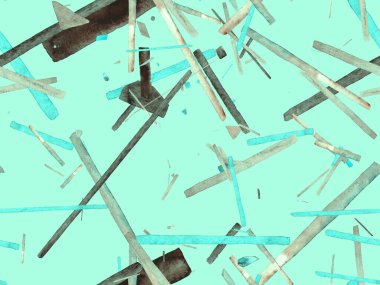 Bauhaus Kusursuz Düzen. Suluboya Geometrik Yeşil Teal Çizgileri Tasarımı. Sanat Organik Geo Arkaplanı. Büyük Modern Asgari Baskı. Moda Eğlencesi Soyut Boyası Suluboya Renk Çizgileri.