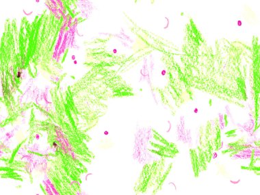 Modern Doodle Header. Yatay Şablon için Yeşil Arkaplanda Şirin Büyük Moda Geometrik Kusursuz Desen. Büyük Çağdaş Küçük Yazdırma. Pastel Doodle Başlığı.