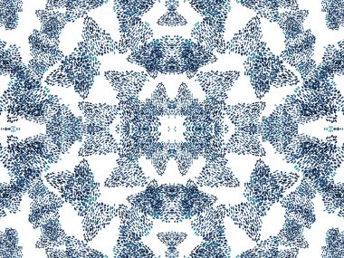 Çivit mavisi, kusursuz hayvan deseni. Suluboya el izi. Afrika egzotik kamuflajı. Geometrik suluboya arka plan. Vahşi hayvan kürkü dokusu. Suluboya El Boyalı Cilt Deseni.