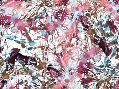 Püskürme izi yok. Kırmızı suluboya fırça darbesi grunge tasarımı. Suluboya kaotik sıçrama boya tasarımı. Elle çizilmiş mürekkep lekeleri. Toprak sıçrama deseni. Sıvı damlayan fırça sonsuz iz.