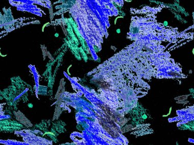 Etnik El Çekim Başlığı. Sevimli Büyük Moda Geometrik Kusursuz Mavi Şablon, Yatay Şablon İndigo Arkaplanı. Büyük Sanatsal Asgari Baskı. Geometrik El Çizim Başlığı.