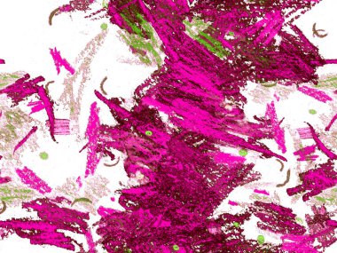 Etnik El Çekim Başlığı. Kırmızı Üzerine Sevimli Büyük Çağdaş Geometrik Kusursuz Desen, Yatay Şablon İçin Pembe Arkaplan. Büyük Yaratıcı Asgari Baskı. Geometrik El Çizim Başlığı.