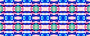 Ogee Kusursuz Doku. Ikat Deseni. Aztek Geometrik Tekstil Sınırı Psikedelik Gökkuşağı Suluboya El Tekstil. Yaratıcı Navajo Ikat Geçmişi. Allover Organik Mayo Tasarımı. Coğrafi Döşeme. 