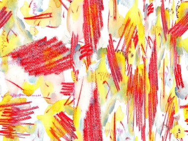 Suluboya kusursuz desen. Sıvı, dikişsiz kiremit. Psikedelik Kâğıt. Soyut Doku Arkaplanı. Kızıl Geometrik Suluboya Kumaş Tasarımı. Klasik Doku Çizimi.