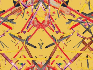 Bauhaus Kusursuz Düzen. Suluboya Geometrik Sarı Safran Çizgileri Tasarımı. Sanat Organik Geo Arkaplanı. Büyük Moda Asgari Baskı. Moda Eğlencesi Soyut Boyası Suluboya Renk Çizgileri.