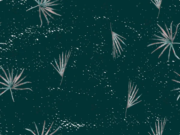 Yeşil egzotik desen. Canavar ve amber çiçekleri tropik buket. Doymuş büyük çiçekli mayo izi. Yatay romantik vahşi vektör egzotik fayans. Güzel bahar botanik tasarımı.