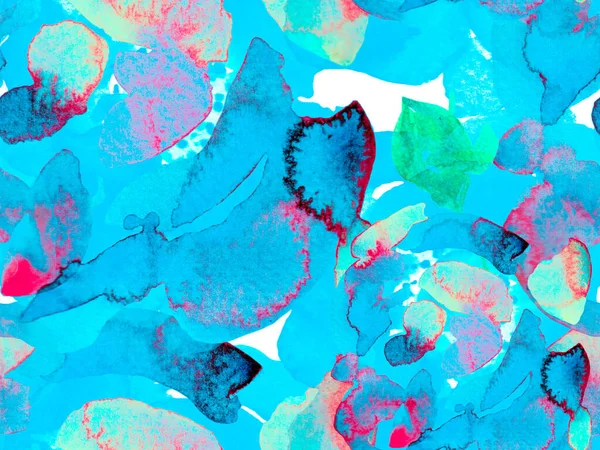 水彩花 牡丹和叶子无缝图案 复古的Peonie生态报告 异国泳衣设计 夏威夷水族印刷品 夏之花背景 植物学植物图解 — 图库照片