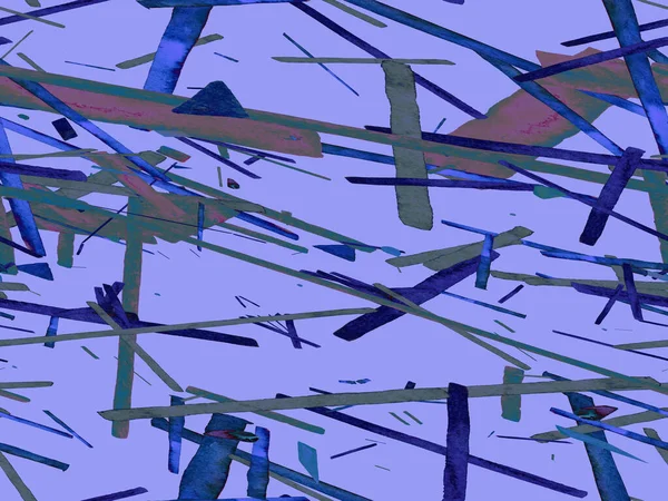 Bauhaus Kusursuz Düzen. Suluboya Geometrik İndigo, Mavi Çizgiler Tasarımı. Sanat Organik Geo Arkaplanı. Büyük Modern Asgari Baskı. Moda Eğlencesi Soyut Boyası Suluboya Renk Çizgileri.