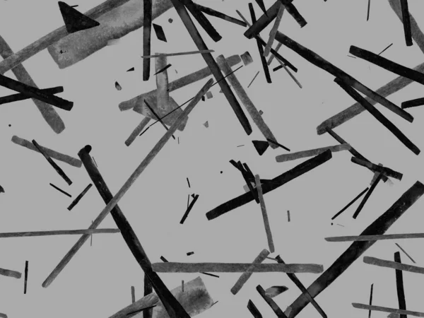 Bauhaus Kusursuz Düzen. Suluboya Geometrik Siyah ve Beyaz Çizgiler Tasarımı. Sanat Organik Geo Arkaplanı. Büyük Moda Asgari Baskı. Moda Eğlencesi Soyut Boyası Suluboya Renk Çizgileri.