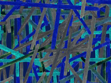 Bauhaus Kusursuz Düzen. Suluboya Geometrik İndigo, Mavi Çizgiler Tasarımı. Sanat Organik Geo Arkaplanı. Büyük Çağdaş Asgari Yazdırma. Moda Eğlencesi Soyut Boyası Suluboya Renk Çizgileri.