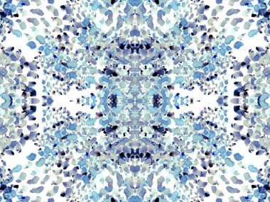 Mavi leopar desensiz Indigo deniz mavisi. Suluboya El Çita Yazısı. Vahşi Cilt Egzotik Doku. Geometrik Kürk arka planı. Leopar ve Jaguar Deri. Suluboya El Boyalı Cilt Deseni.