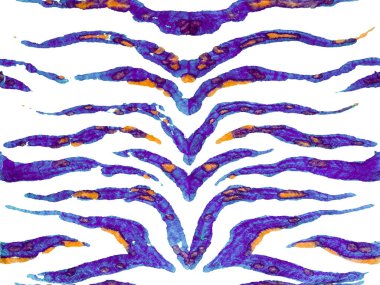 Geometrik hayvan dokusu. Proton Mor Afrika deseni. Çizgili, kusursuz desen. Suluboya Kamuflaj Tasarımı. Soyut Safari fayansı. Zebra Deri İzi. Hayvan Kamuflajı Arkaplanı.