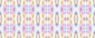 Boyalı fırça Aztek arka planı. Suluboya Etnik Tasarım. Sembol geometrik mayo deseni. Kilim Rastgele Halı dokusu. Mavi, Kırmızı, Mor Pastel Eğlenceli Dikdörtgen İkat İlişkisi. Etnik Kusursuz Desen.