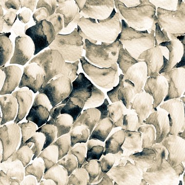 Tek Krom Yılanlı Kusursuz Şablon. Suluboya El Çizilmiş Piton Yazısı. Kobra Derisi Egzotik Doku. Geometrik Yılan Arkaplanı. Zehir ve Yılan derisi. Suluboya El Boyalı Döşeme Deseni.