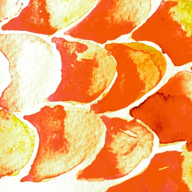 Bronz Portakal Yılan Tasarımı. Suluboya El Çizilmiş Piton Yazısı. Kobra Derisi Egzotik Doku. Geometrik Yılan Arkaplanı. Zehir ve Yılan derisi. Suluboya El Boyalı Arkaplan.