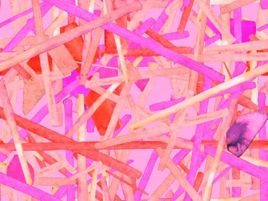 Bauhaus Kusursuz Düzen. Suluboya Geometrik Kırmızı Pembe Çizgiler Tasarımı. Sanat Organik Geo Arkaplanı. Büyük Modern Asgari Baskı. Moda Eğlencesi Soyut Boyası Suluboya Renk Çizgileri.