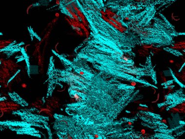 Yaratıcı Boya Başlığı. Mavi 'de Sevimli Büyük Çağdaş Geometrik Düzen, Yatay Şablon' da İndigo Arkaplanı. Büyük Yaratıcı Asgari Baskı. Soyut Boya Başlığı.