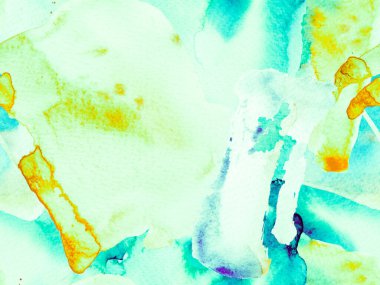 Geometrik Suluboya Kumaş Tasarımı. Sıvı, dikişsiz kiremit. Psikedelik Kâğıt. Suluboya kusursuz desen. Soyut Doku Arkaplanı. Yeşil ve Aqua Menthe Vintage Doku İllüstrasyonu.