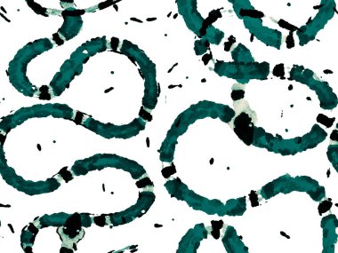 Yılan Derisi Parmak izi. Zehirli Ejder Taklidi. Yeşil ve Aqua Menthe Afrika Safari Deri İllüstrasyonu. El çizimi Aspid Deseni. Elapidae Kapanış Arkaplanı. Asspid Kusursuz Desen.