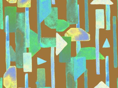 Bauhaus Kusursuz Düzen. Suluboya Geometrik Yeşil Teal Çizgileri Tasarımı. Sanat Organik Geo Arkaplanı. Büyük Modern Asgari Baskı. Moda Eğlencesi Soyut Boyası Suluboya Renk Çizgileri.