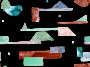 Bauhaus Kusursuz Düzen. Suluboya Geometrik İndigo, Mavi Çizgiler Tasarımı. Sanat Organik Geo Arkaplanı. Büyük Çağdaş Asgari Yazdırma. Moda Eğlencesi Soyut Boyası Suluboya Renk Çizgileri.