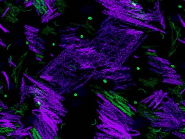 Soyut Başlık Deseni. Sevimli Büyük Moda Geometrik Mavinin Kusursuz Şablonu, Yatay Şablon için İndigo Arkaplanı. Büyük Moda Asgari Baskı. Sanatsal Başlık Deseni.