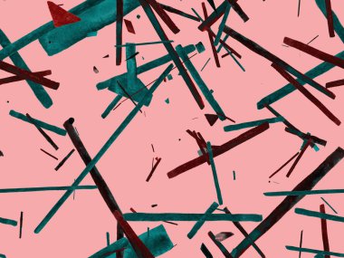 Bauhaus Kusursuz Düzen. Suluboya Geometrik Kırmızı Pembe Çizgiler Tasarımı. Sanat Organik Geo Arkaplanı. Büyük Modern Asgari Baskı. Moda Eğlencesi Soyut Boyası Suluboya Renk Çizgileri.