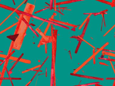 Bauhaus Kusursuz Düzen. Suluboya Geometrik Yeşil Teal Çizgileri Tasarımı. Sanat Organik Geo Arkaplanı. Büyük Çağdaş Asgari Yazdırma. Moda Eğlencesi Soyut Boyası Suluboya Renk Çizgileri.