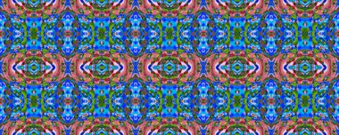 Geometrik Etnik Kusursuz Düzen. Gökyüzü Eğlenceli Simetrik Sınır Uyumu. Suluboya El Çizilmiş Batik. Psikedelik Halk Arkaplanı. Allover Etnik Mayo Tasarımı. Ikat Yatay Doku.