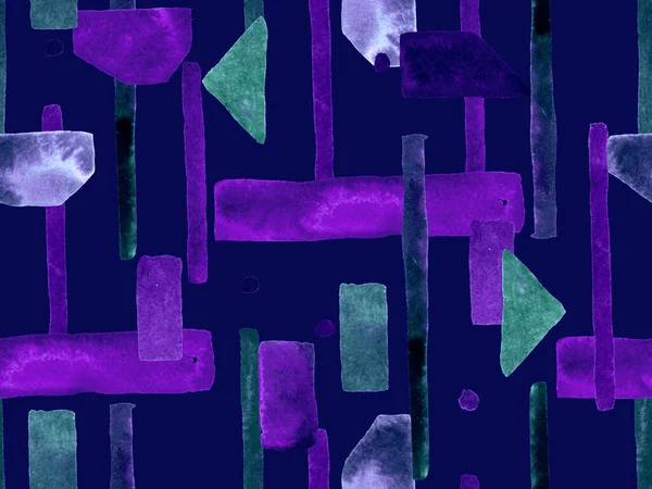 Bauhaus Kusursuz Düzen. Suluboya Geometrik İndigo, Mavi Çizgiler Tasarımı. Sanat Organik Geo Arkaplanı. Büyük Moda Asgari Baskı. Moda Eğlencesi Soyut Boyası Suluboya Renk Çizgileri.