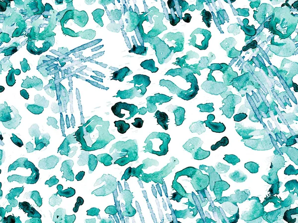 Mavi leopar desensiz Indigo deniz mavisi. Suluboya El Çita Yazısı. Vahşi Cilt Egzotik Doku. Geometrik Kürk arka planı. Leopar ve Jaguar Deri. Suluboya El Boyalı Cilt Deseni.