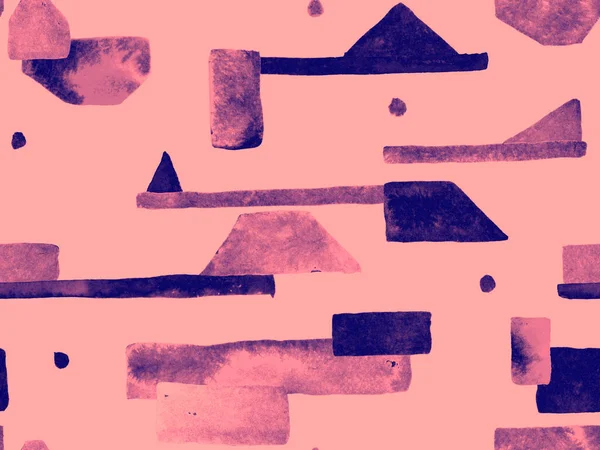 Bauhaus Kusursuz Düzen. Suluboya Geometrik Kırmızı Pembe Çizgiler Tasarımı. Sanat Organik Geo Arkaplanı. Büyük Sanatsal Asgari Baskı. Moda Eğlencesi Soyut Boyası Suluboya Renk Çizgileri.