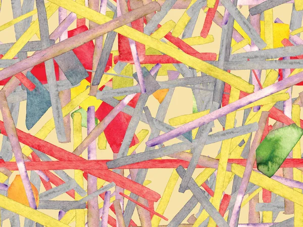 Bauhaus Kusursuz Düzen. Suluboya Geometrik Kırmızı Pembe Çizgiler Tasarımı. Sanat Organik Geo Arkaplanı. Büyük Olağandışı Asgari Parmak izi. Moda Eğlencesi Soyut Boyası Suluboya Renk Çizgileri.