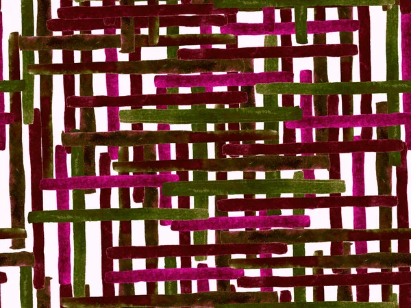 Bauhaus Zökkenőmentes Minta Vízszín Geometrikus Red Pink Lines Design Art — Stock Fotó