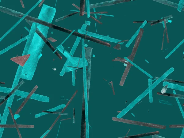 Bauhaus Kusursuz Düzen. Suluboya Geometrik Yeşil Teal Çizgileri Tasarımı. Sanat Organik Geo Arkaplanı. Büyük Modern Asgari Baskı. Moda Eğlencesi Soyut Boyası Suluboya Renk Çizgileri.