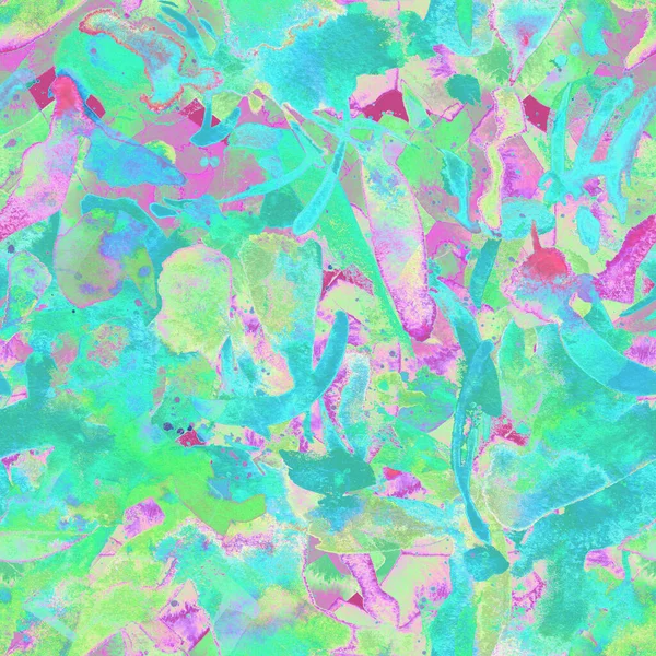 Suluboya egzotik, pürüzsüz desen. Kabile renginde boya fırçası izi. Soyut sıçrama, suluboya tasarımı. Mayo dokusu. Çiçekli Coachella pürüzsüz desen. Etnik soyut karma sanat eserleri.