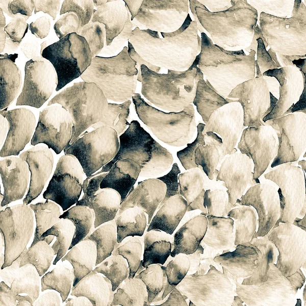 Tek Krom Yılanlı Kusursuz Şablon. Suluboya El Çizilmiş Piton Yazısı. Kobra Derisi Egzotik Doku. Geometrik Yılan Arkaplanı. Zehir ve Yılan derisi. Suluboya El Boyalı Döşeme Deseni.