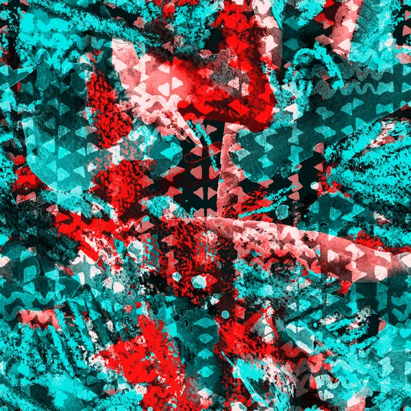 Üçgen desen. Pembe ve mavi geometri arka planı. Yarım ton hister dokusu. Geometrik grafik tasarım. El çizimi mürekkep izi. Asgari üçgen kusursuz desen. Yazdırma baskısı.