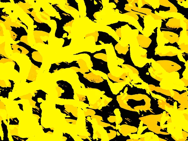 Geometrik hayvan dokusu. Afrika deseni. Çizgili, kusursuz desen. Safran sarısı ve siyah suluboya kamuflaj tasarımı. Soyut Safari fayansı. Zebra Deri İzi. Hayvan Kamuflajı Arkaplanı.