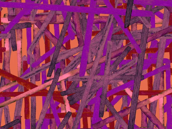 Bauhaus Kusursuz Düzen. Suluboya Geometrik Kırmızı Pembe Çizgiler Tasarımı. Sanat Organik Geo Arkaplanı. Büyük Sanatsal Asgari Baskı. Moda Eğlencesi Soyut Boyası Suluboya Renk Çizgileri.