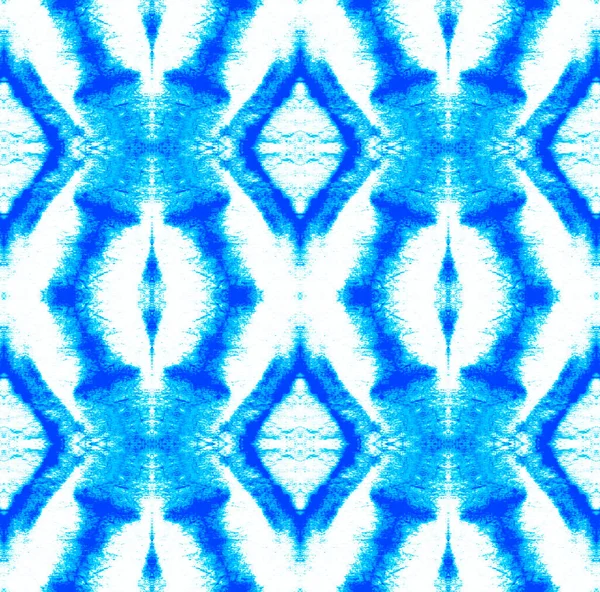 Indigo ve Blue Shibori kusursuz izler. Suluboya el çizimi batik. Yaz mürekkebi Japon çizimi. El yapımı suluboya gömlek boya desenli. Aztek kaleydoskop dokusu. Boyama Deseni.