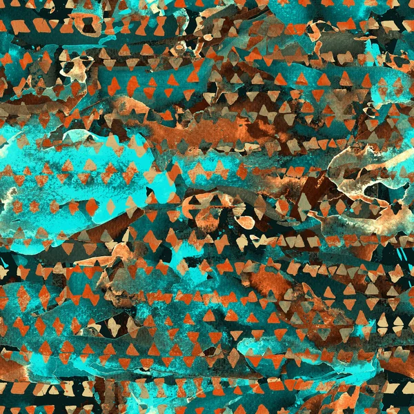 Üçgen desen. Siyah ve yeşil geometri arka planı. Yarım ton hister dokusu. Geometrik grafik tasarım. El çizimi mürekkep izi. Tek renkli üçgen, dikişsiz desen. Yazdırma baskısı.
