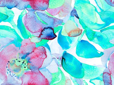 Yaz Çiçeği Arkaplanı. Botanik Çiçek İllüstrasyonu. Suluboya Güller, Şakayık ve Yapraksız Kalıp. Egzotik Mayo Tasarımı. Hawaii Kova Parmak izi. Vintage Peonie Eko Uyum. 