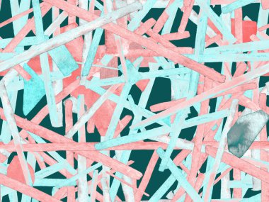 Bauhaus Kusursuz Düzen. Suluboya Geometrik Kırmızı Pembe Çizgiler Tasarımı. Sanat Organik Geo Arkaplanı. Büyük Moda Asgari Baskı. Moda Eğlencesi Soyut Boyası Suluboya Renk Çizgileri.