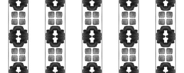 Geometrik Memphis Kusursuz Düzen. Eğlence Dikdörtgeni Geçici Uyum. Suluboya Canlı Tasarım. Boya fırçası Geo Arkaplanı. Eğlenceli Bauhaus Geometrik Deseni Gri Ölçekli Rastgele Doku.